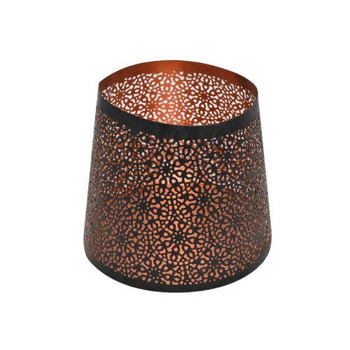 IRON CANDLE VOTIVE (BLACK & GOLD) 